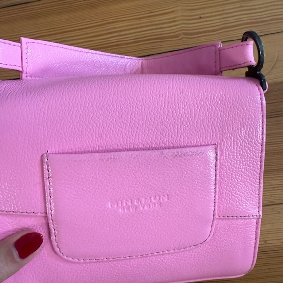 Anastasio Micro Crossbody Handbag Bubblegum Pink Leather - Eyes Embroidery - Picture 3 of 11